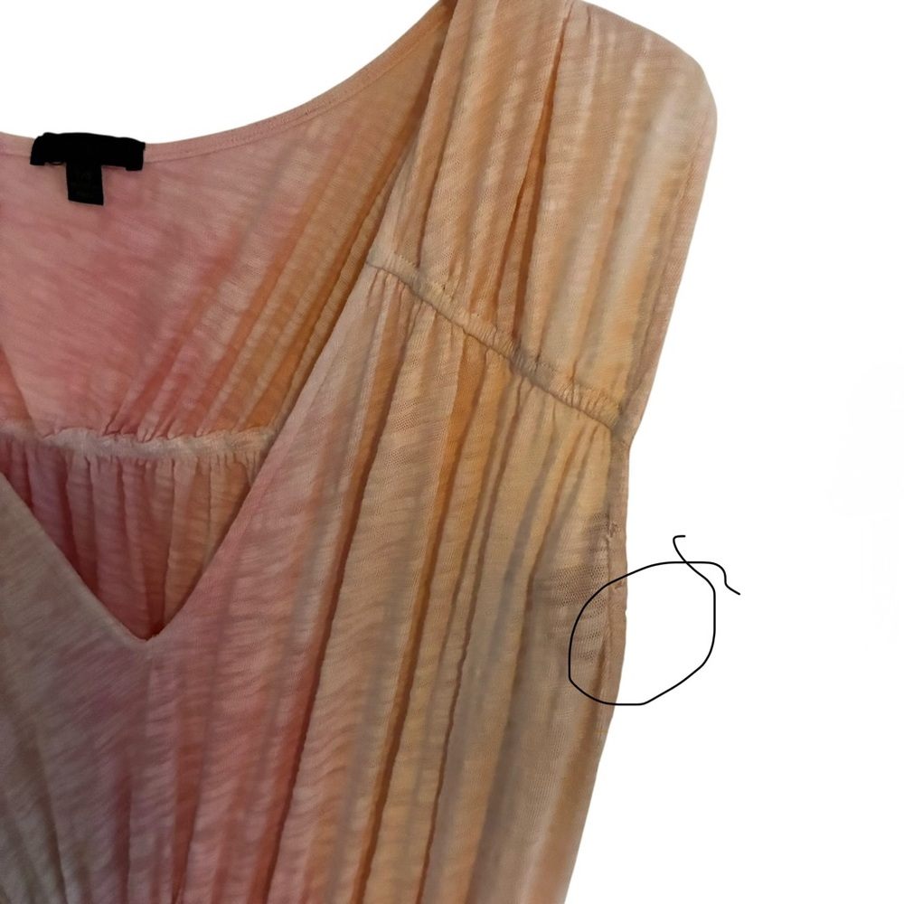 ATM Anthony Thomas Melillo Pink Tie Dye Maxi Dress Sleeveless Jersey Boho L - Picture 7 of 10